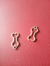 20 piezas de dijes hueca hueso de perro 25x11mm tibetano bronce plata Color colgantes joyería antigua fabricación artesanal DIY