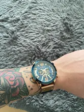 CURREN-Reloj deportivo para hombre, pulsera de cuero, deportivos, de piel militar, esfera de segundos/minutos, masculino