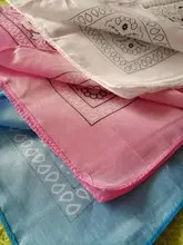 Pañuelo cuadrado de algodón para mujer, Bandana moderna de 55cm x 55cm para la cabeza, turbante Rock para niña, diademas para el cabello Accesorios