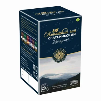 Tea Altai tea "classic evening", herbal, 20 bags
Tea Altai tea "classic evening", herbal, 20 bags