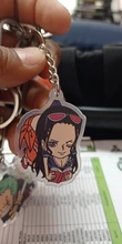 LLavero de una pieza con colgante acrílico de doble cara, accesorios de Anime, llavero de dibujos animados, 2019