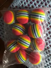 10Pcs Colorful Pet Rainbow Foam Fetch Balls Training Interactive Dog Funny Toy