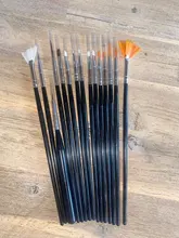 Juego de pinceles para manicura profesional, pinceles para pintura acrílica de diamantes de imitación, Kit de esmalte de Gel UV, gradiente de forro de uñas