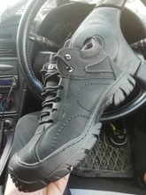 Mens Shoes Waterproof Anti-Smashing Indestructible Winter Velvet Plus Boots Stab High-Quality