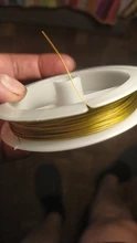 Cuerda de alambre de Color dorado/acero de alta calidad, 1 rollo, 0,3, 0,38, 0,45, 0,5, 0,6, 0,7, 0,8mm, accesorios de hilo de abalorios hechos a mano, joyería DIY