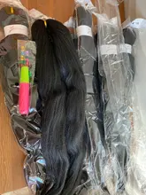 Yaki-Extensión de cabello trenzado, cabello sintético Afro ombré, trenzas largas rectas Jumbo