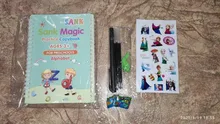 Cuaderno de escritura a mano con 4 libros mágicos, libro de arte para bebé, para caligrafía, escritura, letras en inglés