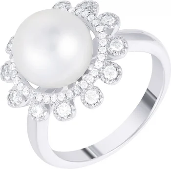 Jay VI ring with diamonds and pearls in white gold 
Jay VI ring with diamonds and pearls in white gold
