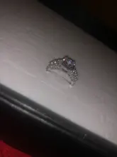 Huitan-Anillo de boda con Circonia cúbica para mujer, sortija de boda con zirconia cúbica, zirconia, circonita, zirconita, redonda, grande, alta calidad