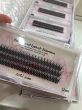 Extensión de pestañas de seda profesional, Pestañas postizas de pestañas con cola de pato a la moda