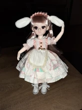 Muñeca Bjd de 30CM, vestido de Lolita, 15 articulaciones móviles, traje escolar, maquillaje, muñeca Bjd artesanal, los mejores regalos para niña, juguete de Animal BJD