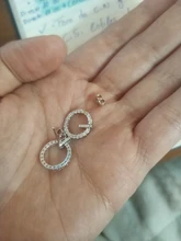 LByzHan-pendientes de tuerca redondos geométricos para mujer, de Plata de Ley 925, con diamantes de imitación de cristal, joyería bonita