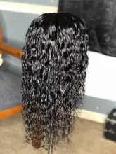 Vallbest-Peluca de cabello ondulado con encaje 13*1 + 4*1, pelo brasileño Remy, peluca en forma de T, prearrancada de 150 de densidad con pelo de bebé para mujer