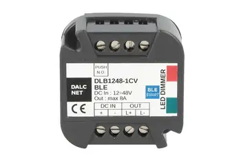 Dalcnet Led Dimmer with smart phone via Bluetooth and button N.O. DLB1248-1CV-BLE 12V 24V-48V 8A App Android iOS Iphone
Dalcnet Led Dimmer with smart phone via Bluetooth and button N.O. DLB1248-1CV-BLE 12V 24V-48V 8A App Android iOS Iphone