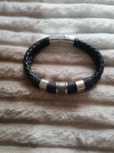 Pulsera de cuero Retro Para hombre y mujer, pulseras trenzadas Vintage en marrón y negro, regalo de fiesta, joyería, brazaletes de cierre magnético 2020