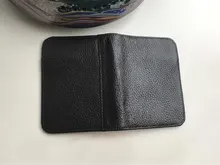 Tarjetero de cuero para hombre y mujer, billetera plegable para tarjetas de identificación y de crédito, cubierta de viaje para pasaporte de negocios Vintage