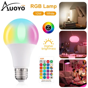 10/15W E27/E27 LED Bulb RGB Colour LED Light Lamp Bulb Dimmer Lamp Clad Aluminium Discolored Bulbs with Remote Control Lamp
10/15W E27/E27 LED Bulb RGB Colour LED Light Lamp Bulb Dimmer Lamp Clad Aluminium Discolored Bulbs with Remote Control Lamp