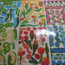 Pegatinas de flores de dibujos animados para mascotas, pegatinas bonitas de Corea Ins, láser brillante, papelería para teléfono móvil, adhesivo decorativo artesanal, 1 Uds.
