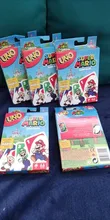 Juego de cartas de Super Mario UNO para niños, entretenimiento familiar divertido, juego de mesa, póker