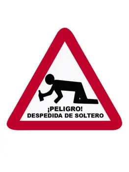 Danger, bachelor party #2 - 12 cm x 12 cm-square medium 
Danger, bachelor party #2 - 12 cm x 12 cm-square medium