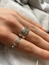 DreamySky-anillos con cara sonriente para mujer y hombre, joyería con dijes, estilo Punk Vintage, bohemio, nudillo antiguo, regalo de fiesta