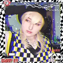 MEIFAN-peluca corta de Cosplay para hombre cabello liso de Lolita, fibra de alta temperatura, largo sintético, Rubio claro, coleta