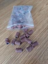 50 unids/lote montado cilíndrica cabezas abrasivo mangas bandas de lijado 80 #120 #180 # para taladro clavo manicura herramientas