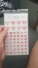 Pegatinas decorativas para la agenda, 2 hojas (100 uds) con bonito gradiente de corazones amorosos