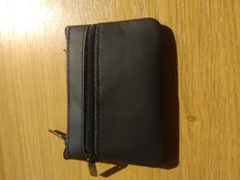 GENODERN-monedero Vintage Crazy Horse de cuero genuino para hombre, monedero con cremallera de cuero genuino, soporte de llave Retro, monedero pequeño