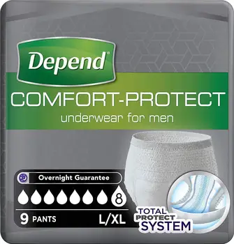 9 DIAPERS PANTS ABSORBENT MAN INCONTINENCE DEPEND COMFORT PROTECT TG. L (95-105 cm)
9 DIAPERS PANTS ABSORBENT MAN INCONTINENCE DEPEND COMFORT PROTECT TG. L (95-105 cm)