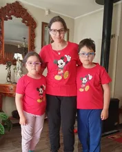Padre e Hijo coincidencia de camisetas ropa para bebé (niño o niña) mamá y mí ropa Mickey Minnie de verano mamá y Bebé Ropa