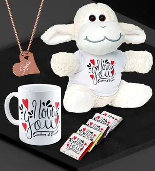 Personalized Custom Sweetheart Plush Lamb Mug If You Would Chocolate and Rose Heart Necklace Set - 82
Personalized Custom Sweetheart Plush Lamb Mug If You Would Chocolate and Rose Heart Necklace Set - 82