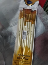 10 Uds el pelo de Nylon mango de madera de pintura acuarela cepillo pluma pincel de bricolaje pintura al óleo acrílica pinceles pintura arte Dropship