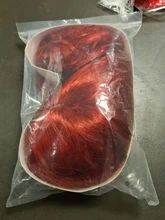 HOUYAN 22 pulgadas largo ondulado peluca con Bang rojo Cosplay del pelo resistente al calor peluca pelucas de pelo sintético