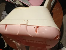 Silla de comedor brillante para bebé, asiento elevador con rueda, silla para alimentar bebé, Plegable, portátil, suave, PU, con ajuste de altura