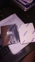 Hombres cartera billetera de cuero Slim Hipster de piel de vaca de tarjeta de crédito/portadores de identificación de monederos de negocios billetera plegable
