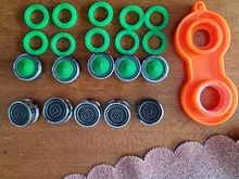 Grifo de cobre con llave de aireador de ahorro de agua, regulador de chorro, filtro, pieza de repuesto para herramientas de baño de cocina, 10 Uds.