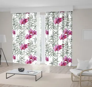 Curtain Eucalyptus and Orchids Exotic Flowers Plants Branches Leaves Watercolor Tropic Pattern Printed Pink Green
Curtain Eucalyptus and Orchids Exotic Flowers Plants Branches Leaves Watercolor Tropic Pattern Printed Pink Green
