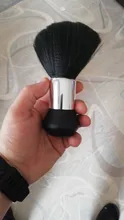 Cepillo de fibra suave para el cuello, brocha de polvo para pelo negro, herramienta práctica de peinado y corte de pelo