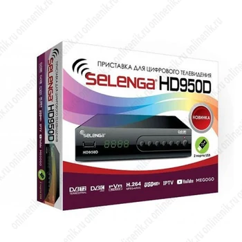 Digital set top box DVB-T2 SELENGA HD950D
Digital set top box DVB-T2 SELENGA HD950D
