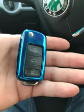 TPU car key cover case shell fob for VW Golf Bora Jetta POLO GOLF Passat For Skoda Octavia