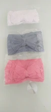 3/5/6 unids/set hermosa diadema bebé lazo anudado de bebé recién nacido niña elástico bandas de pelo de Nylon cómodo bebé accesorios para el pelo