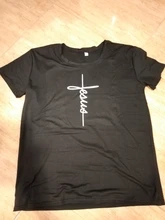 Jesús estampado de cruces mujeres camiseta Christian Tops Harajuku fe esperanza amor camiseta Mujer T Shirts Casual Camisetas, Camisetas de Mujer