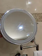 Bathroom Mirror Cosmetic Wall-Mounted Touch Led Dimming Adjustable Magnification