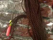 Trenzas de ganchillo para mujer, cabello sintético de color negro, ombré, marrón, senegalés, 30 hebras