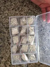 Accesorios de joyería para hacer joyas DIY, conjunto de herramientas con anillo abierto de varios aros, broche de langosta, cadena de cola, hebilla de clip, kit de muelles, ganchos para pendientes