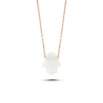 Angemiel 925 Sterling Silver Opal Gemstone Fatma Master Hand Necklace-Rose Gold Plated
Angemiel 925 Sterling Silver Opal Gemstone Fatma Master Hand Necklace-Rose Gold Plated