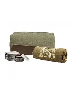 Leather toiletry bag, shaving cream 100ml & towel Apothecary87 
Leather toiletry bag, shaving cream 100ml & towel Apothecary87