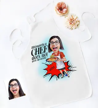 Personalized Chef Cartoon White Kitchen Apron - 3
Personalized Chef Cartoon White Kitchen Apron - 3