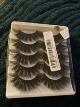 5 pares de pestañas postizas 3D largas naturales de imitación de pelo de visón Wispies Fluffies Drama pestañas suaves hechas a mano Libre de crueldad pestañas negras